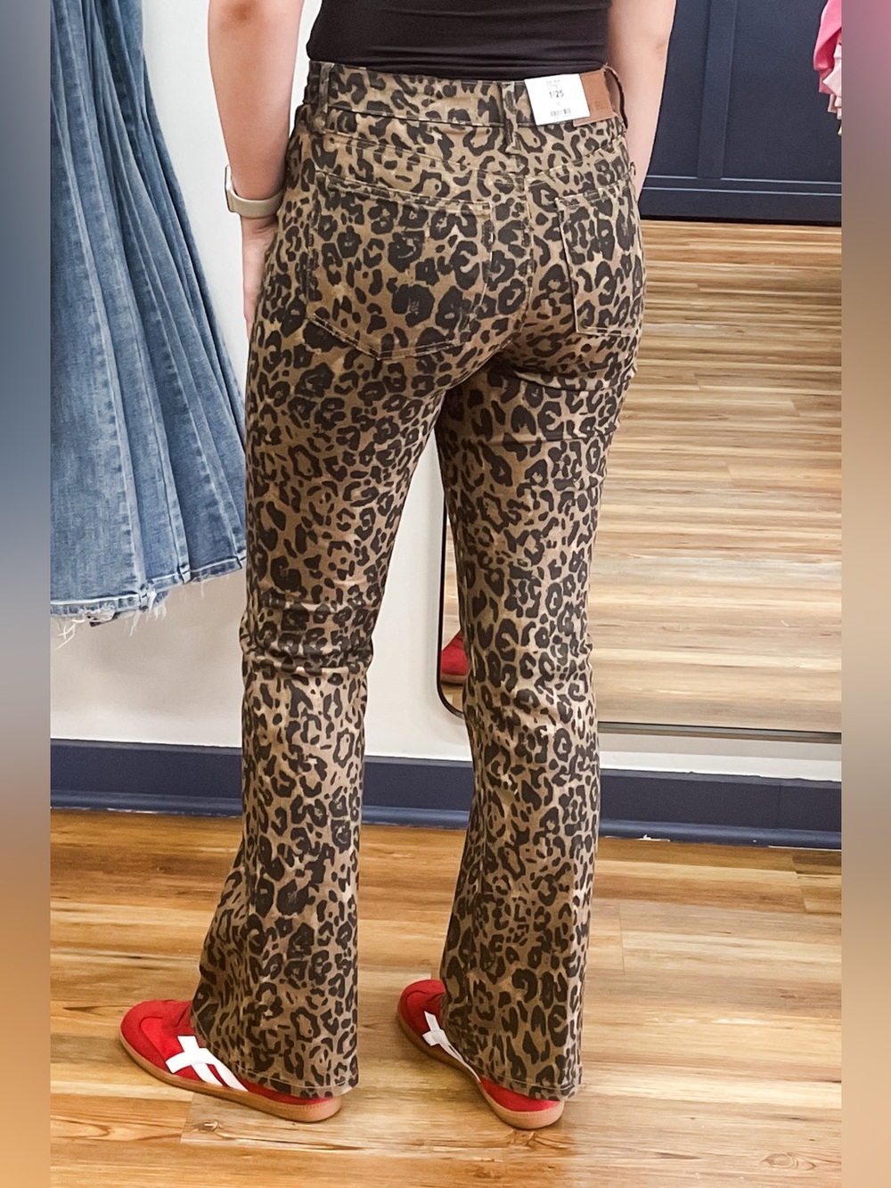 Judy Blue Denim Leopard Print High Waist Bootcut Jeans JB881183 - Picture 5 of 6